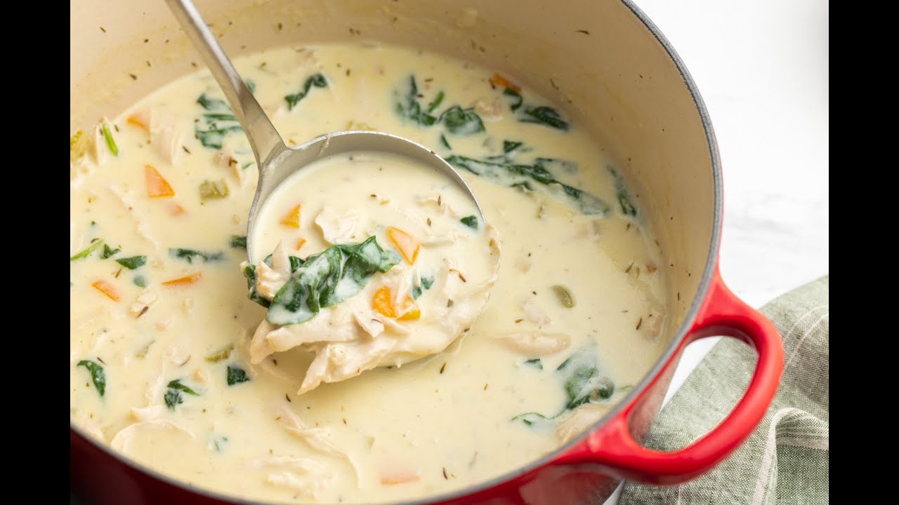 Easy Creamy Chicken Florentine Soup Dining and Cooking