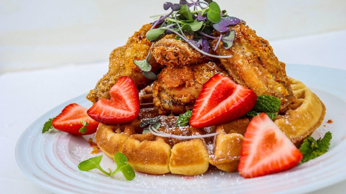 Crispy Chicken & Waffles Recipe | Crispy Fried Chicken | Belgium Waffles Recipe |