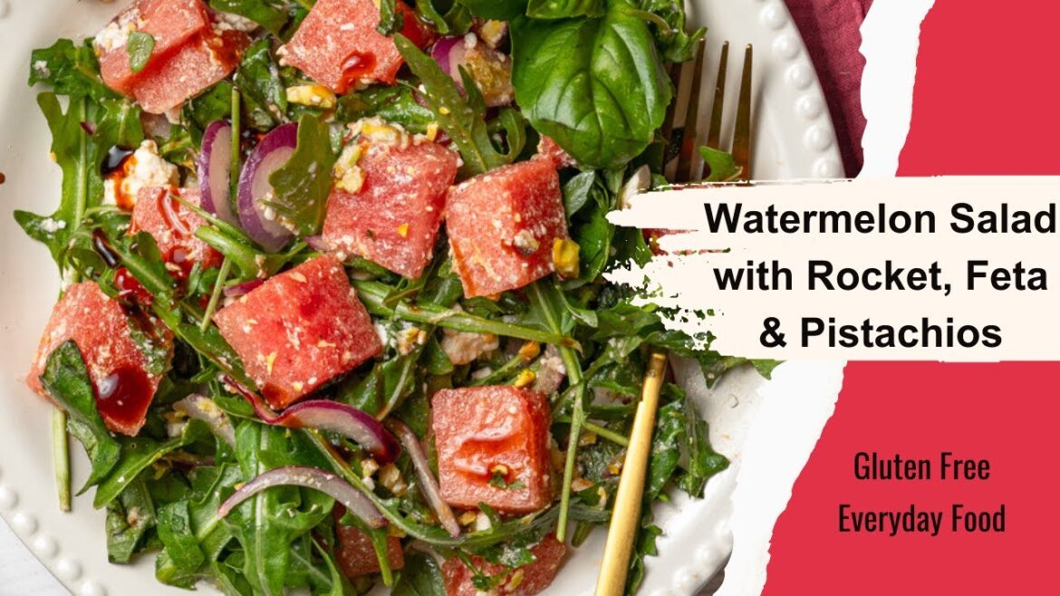 Watermelon Salad with Rocket, Feta and Pistachios Watermelon Salad with Rocket, Feta and Pistachios