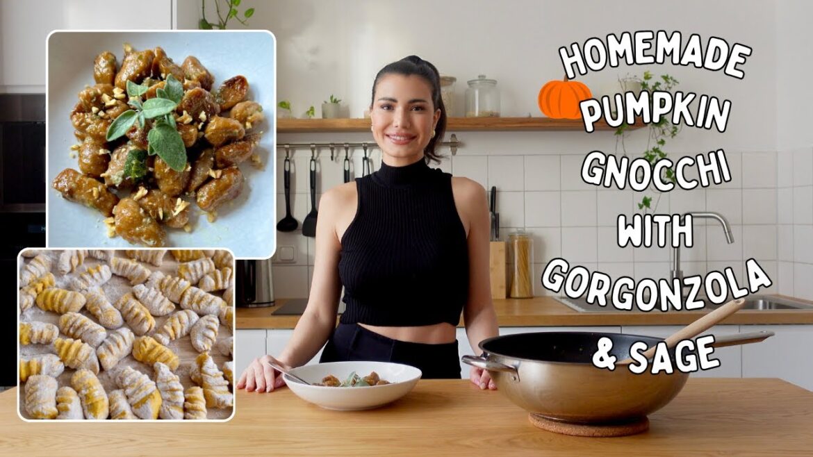 Homemade Pumpkin Gnocchi with Gorgonzola & Sage by Annie Papatheodorou