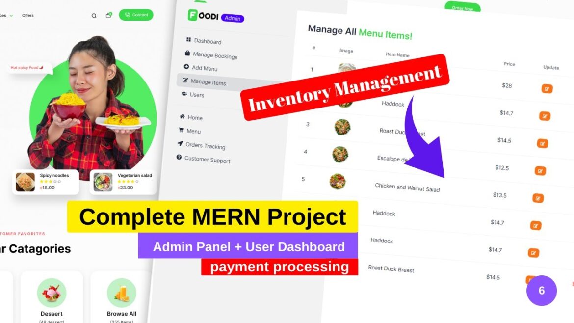 How to Build  A Complete MERN Stack Projects with Dashboard, Admin Panel | Part 6