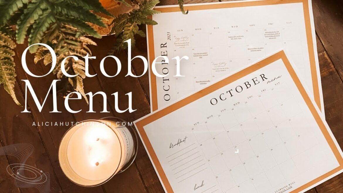 October Menu Plan | How to make menu planning super easy