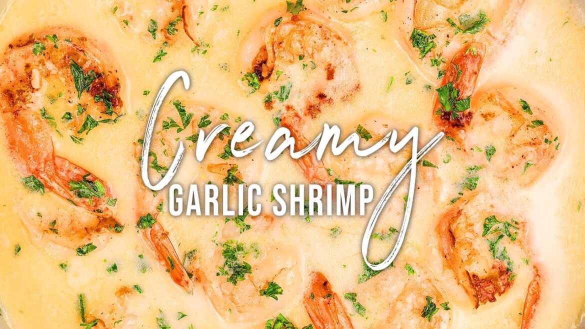 CREAMY GARLIC SHRIMP | EASY DINNER RECIPE