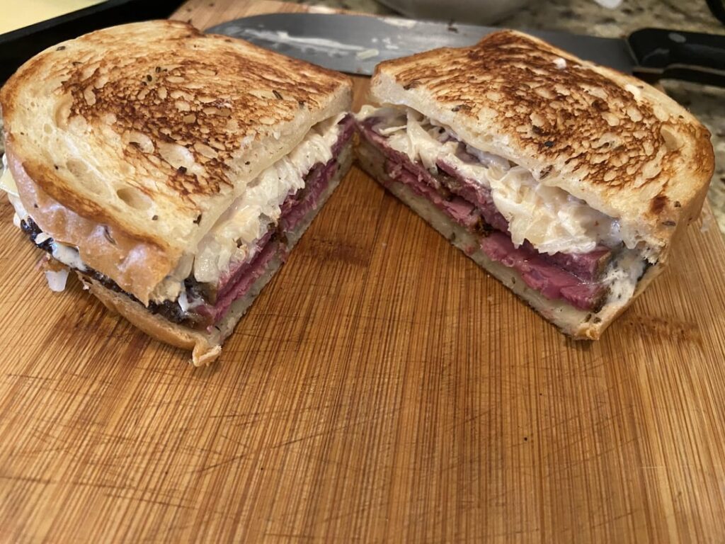 Smoked some pastrami, made ruebens