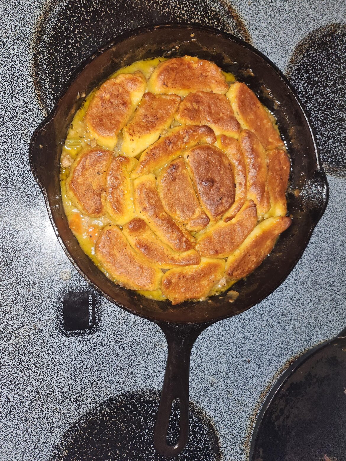 Turkey biscuit pot pie