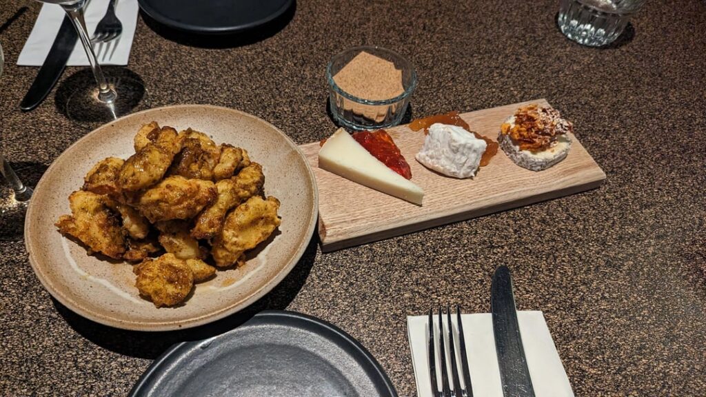 Went to the cheese barge in London, a restaurant based fully around different cheeses, and it was amazing! (Cheeses shared in description).