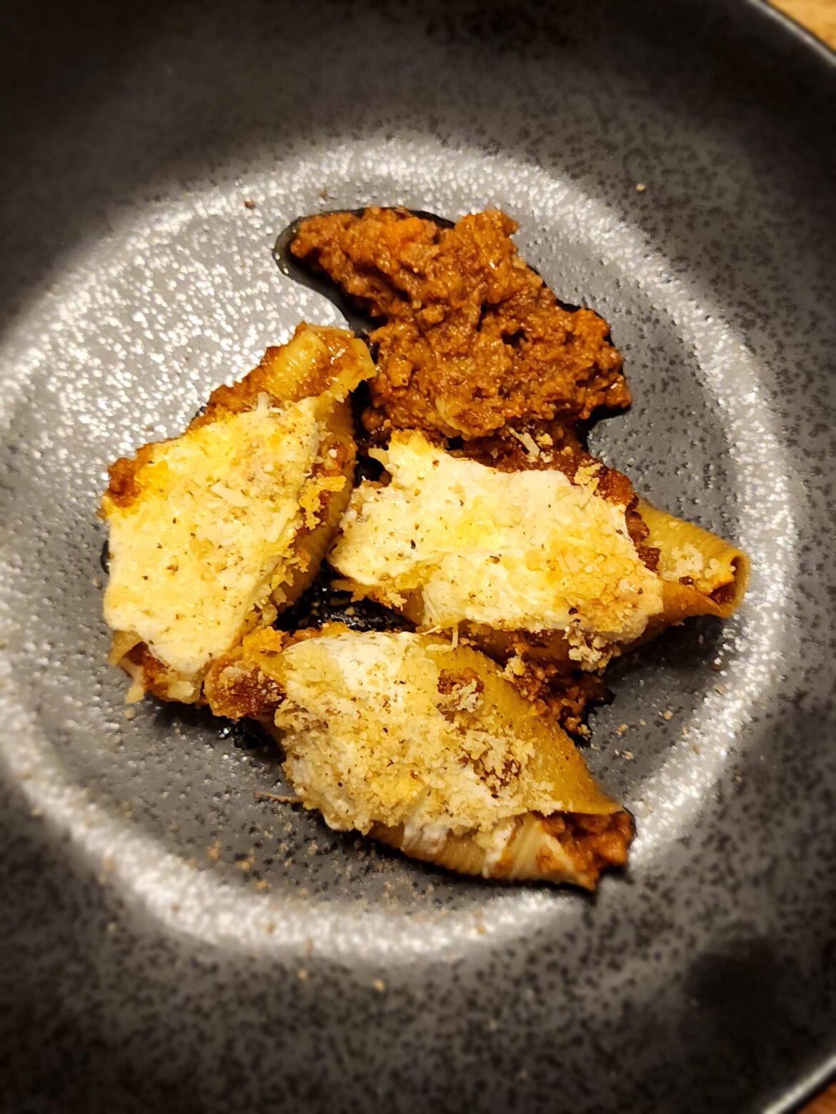 Kenji's bolognese and fontina stuffed shells