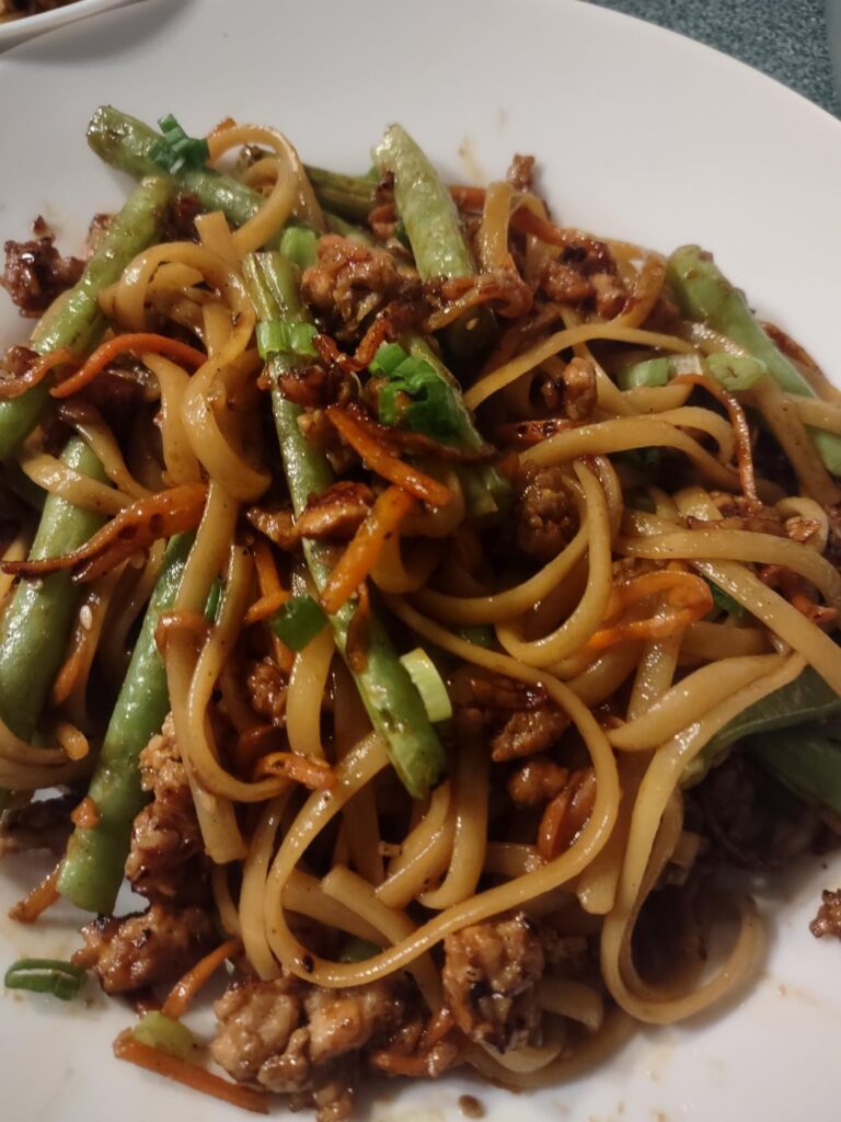 Honey-Garlic Turkey Noodles