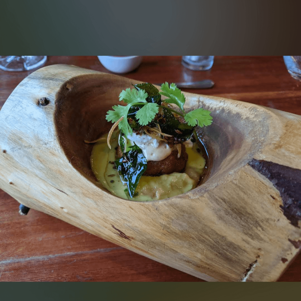 At the place I'm eating tonight- pic from Google just saw someone on the table next to me eat food from a piece of wood