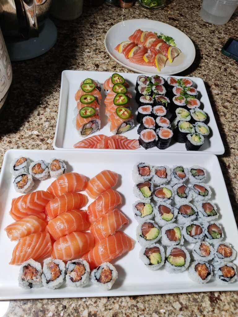 Christmas sushi dinner for two