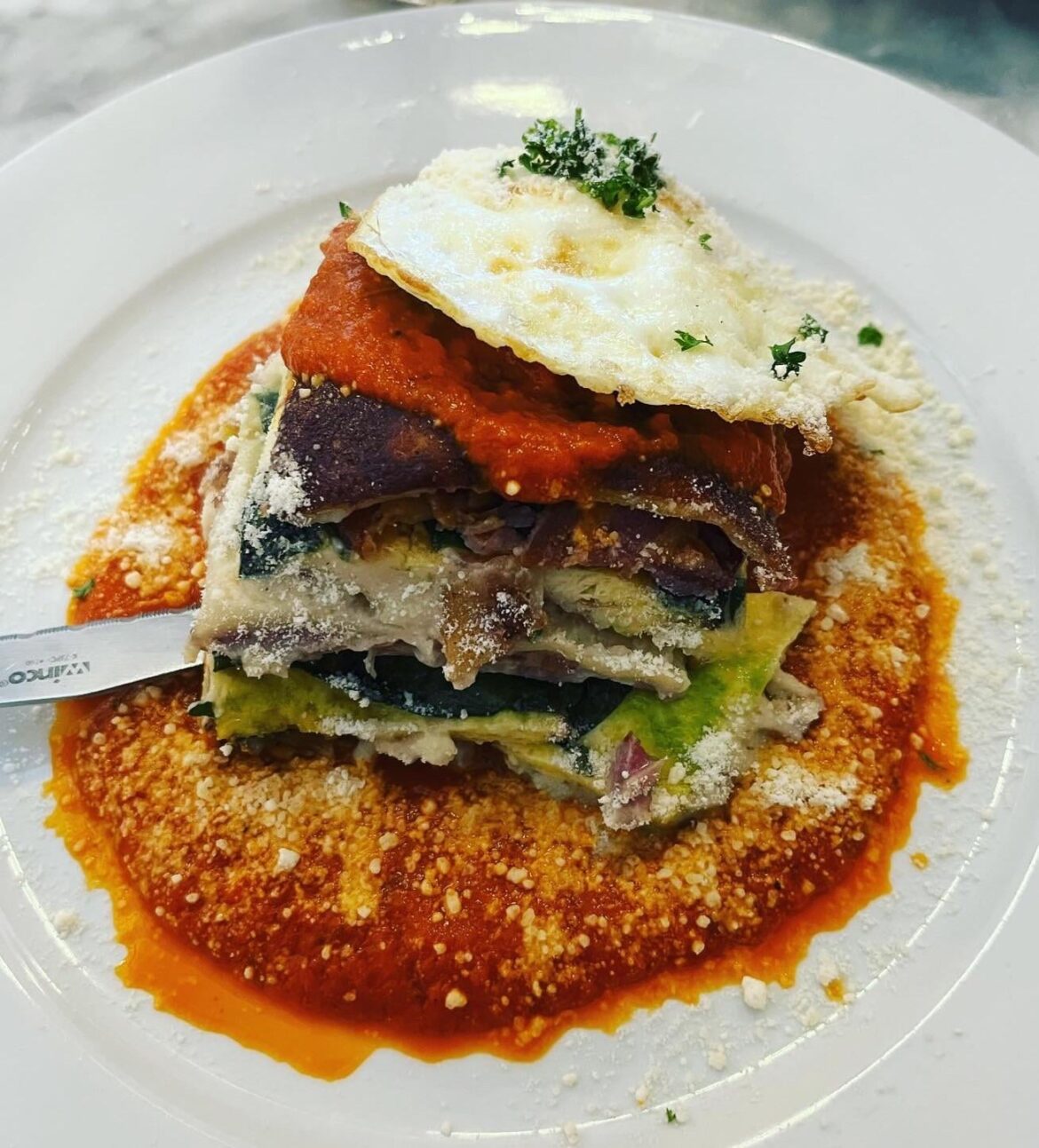 Breakfast Lasagna from Immigrant Son Caffe in Ventura