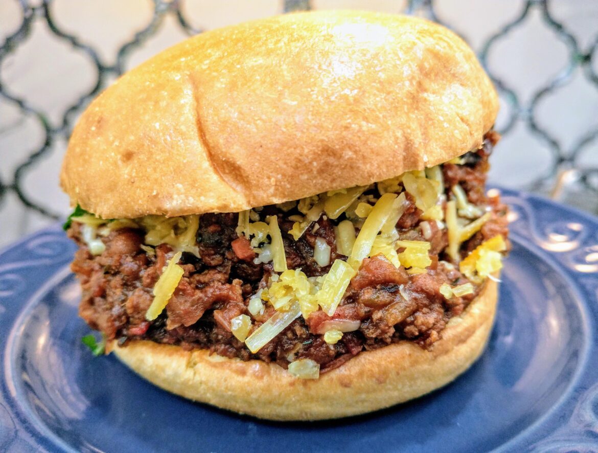 Homemade Sloppy Joe Sandwich.
