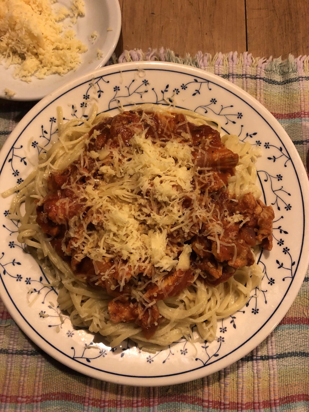 Good ol' comforting huge plate of spaghetti