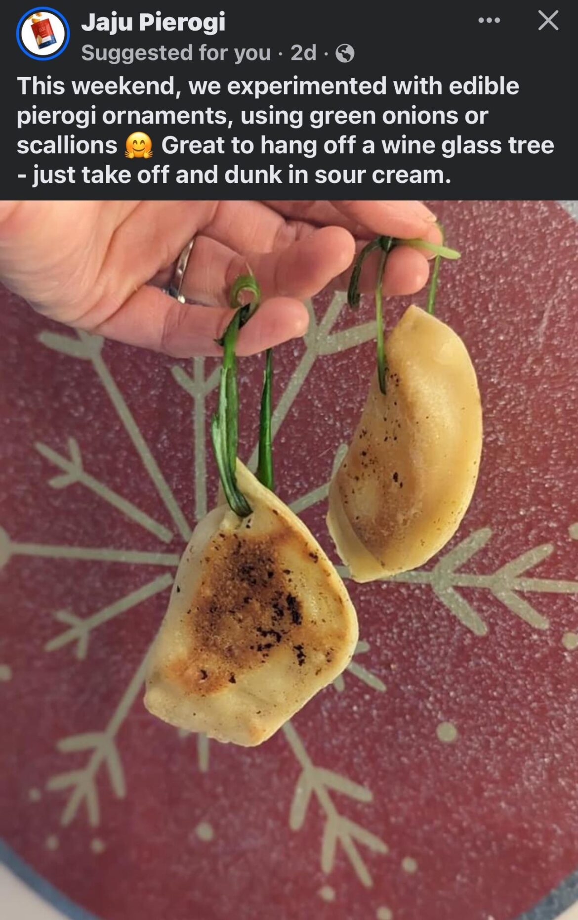 Gingerbread ornaments are OUT Pierogis are IN