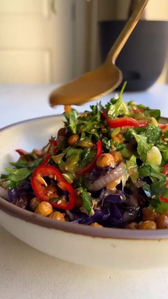 Roasted Chickpeas and Cabbage