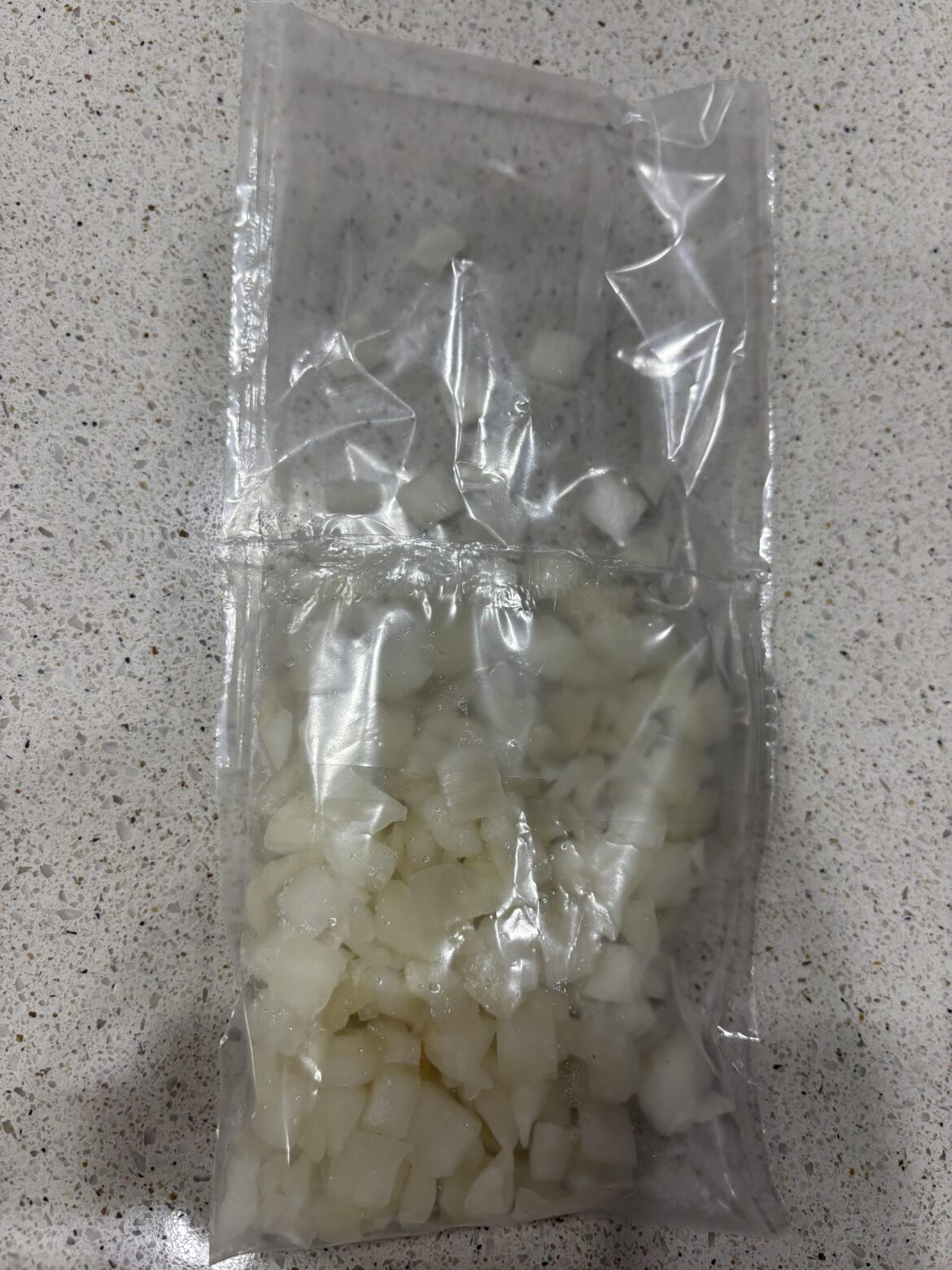 Update on my previous post about chopped onion in plastic bag.