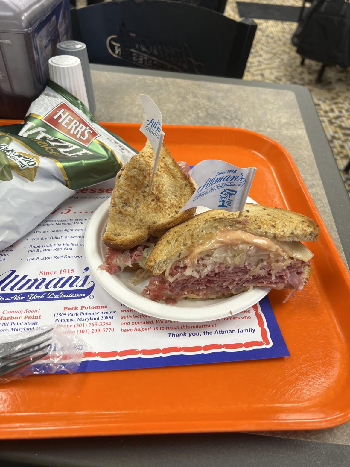 Reuben at Attman’s in Baltimore