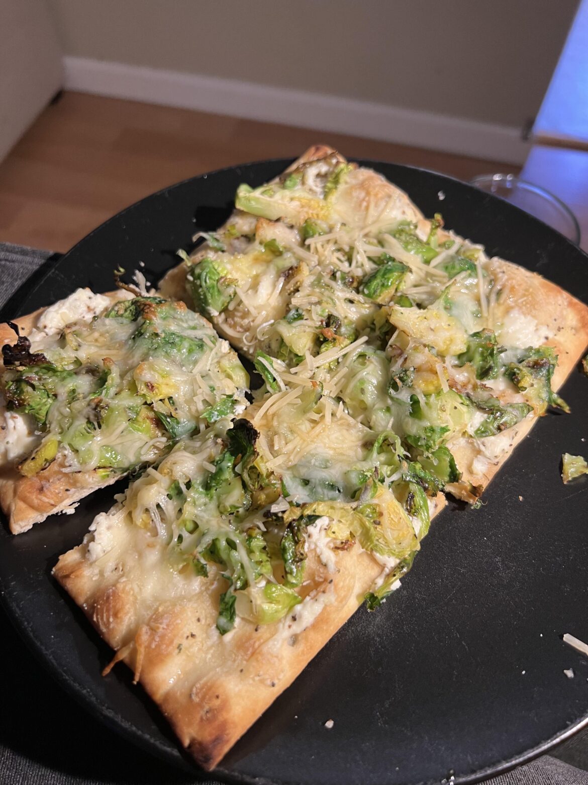 Hot Honey Brussels & Ricotta Flatbreads