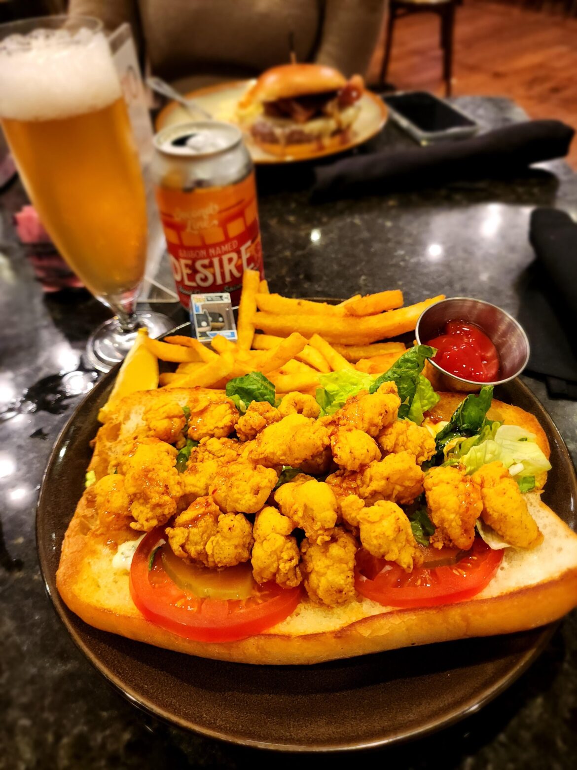 Alligator Poboy I ate in New Orleans, Louisiana.