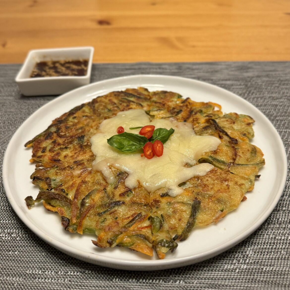 Yachae jeon with cheese