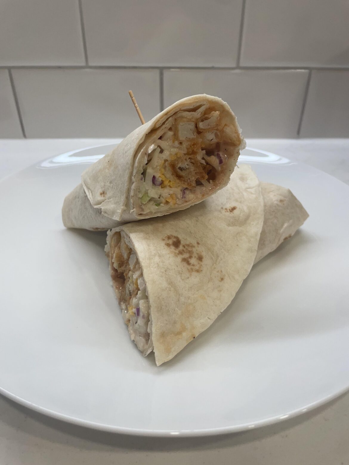 Made a wrap with Raising Cane’s leftovers! Made a wrap with Raising Cane's leftovers!