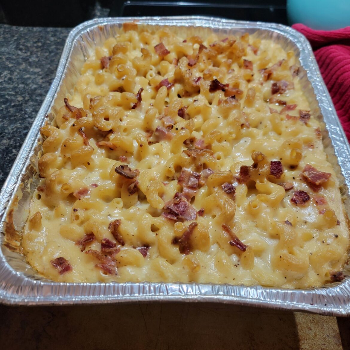 Smoked bacon mac and cheese