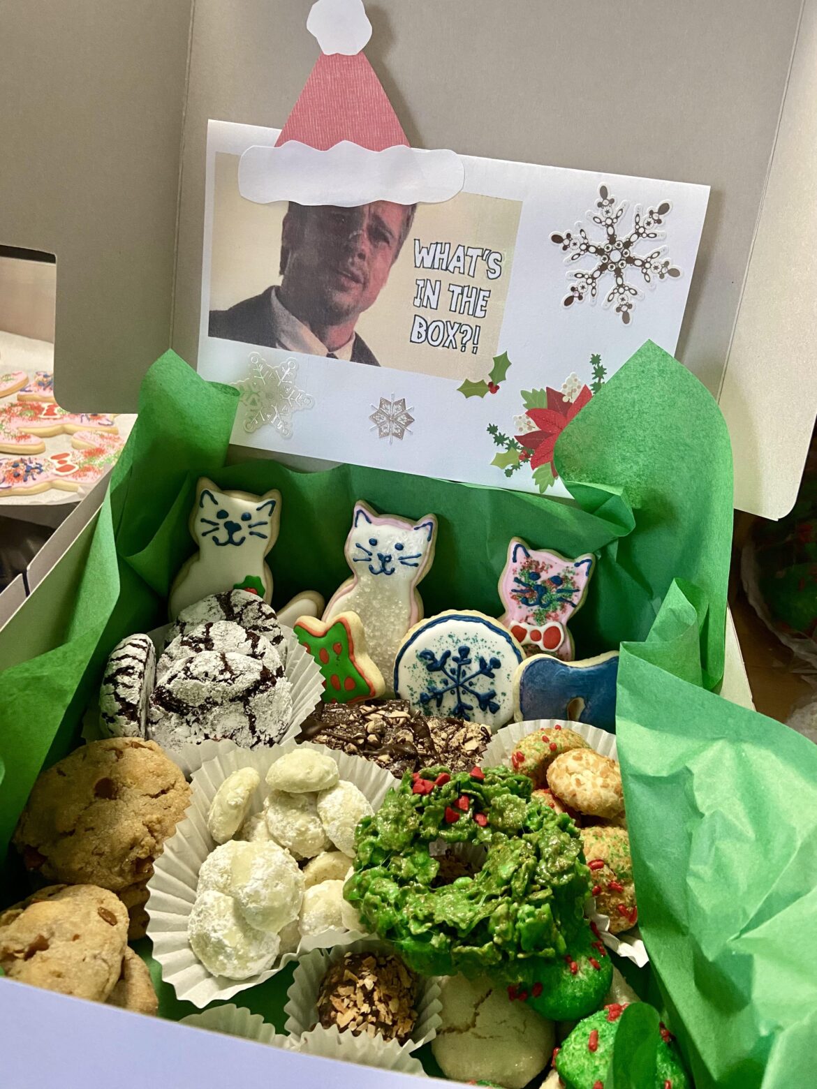 Finally finished my cookie boxes! I put the card on the outside of the box and it lists all the different cookies inside.