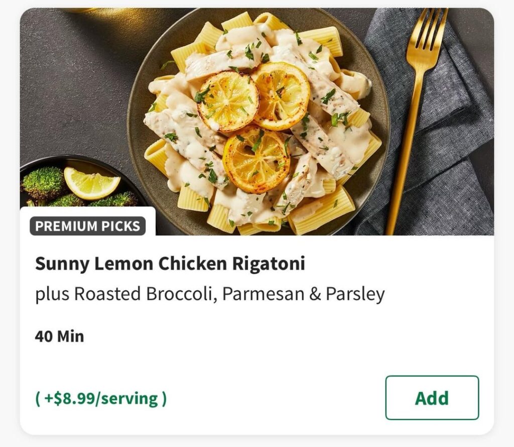 HF is getting so carried away with Premium Meals. These are basic HF ingredients priced at almost $40 for just two meals.