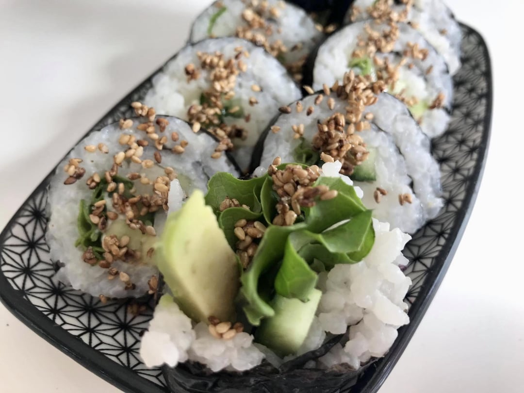 My homemade sushi with roasted sesame seeds Dining and Cooking