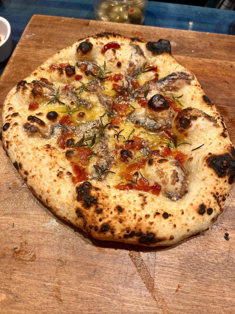 Some of my Christmas Day pizzas, gozney dome, 70% hydration dough with lard.