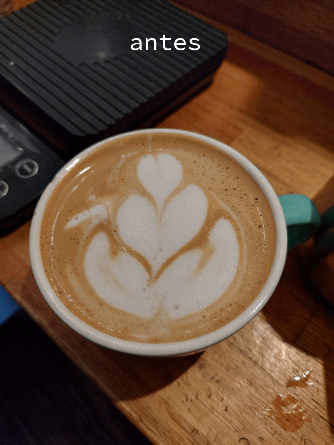 Before and after my latte art Dining and Cooking