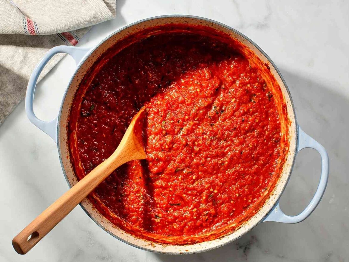 What do you do with all the red tomato sauce? What do you do with all the red tomato sauce?