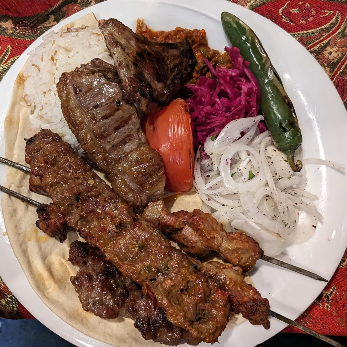 Lamb Kebab Platter
