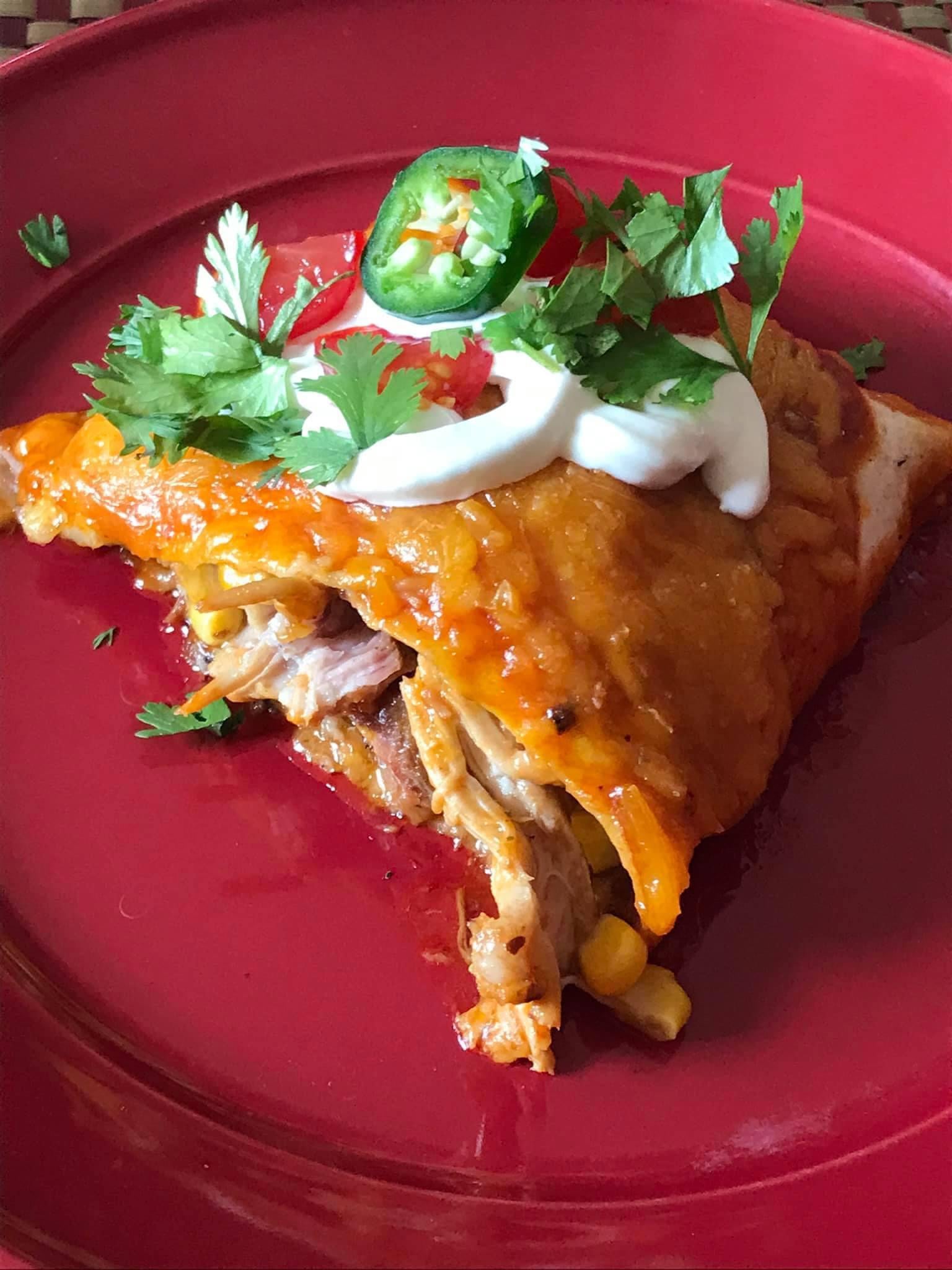 Smoked pork loin enchiladas Dining and Cooking