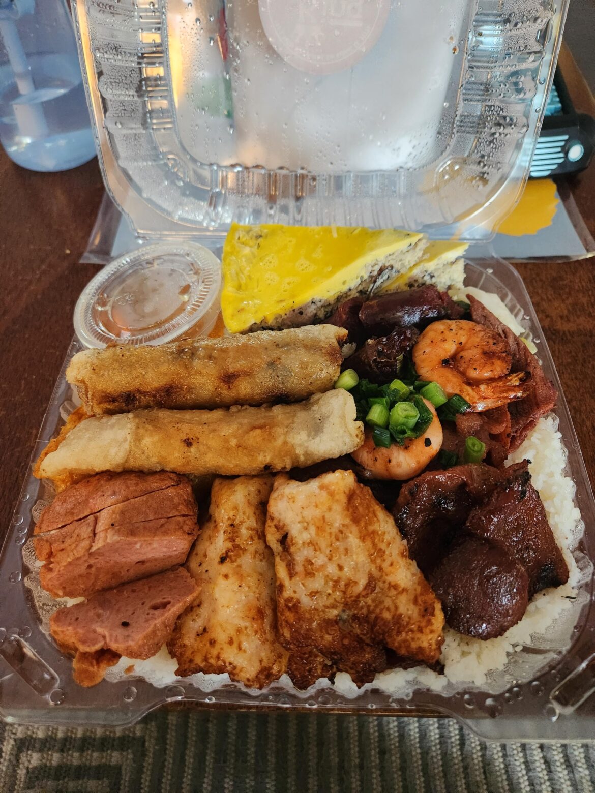 Assorted Viet treats on rice - King Com Tam, San Gabriel ($22)