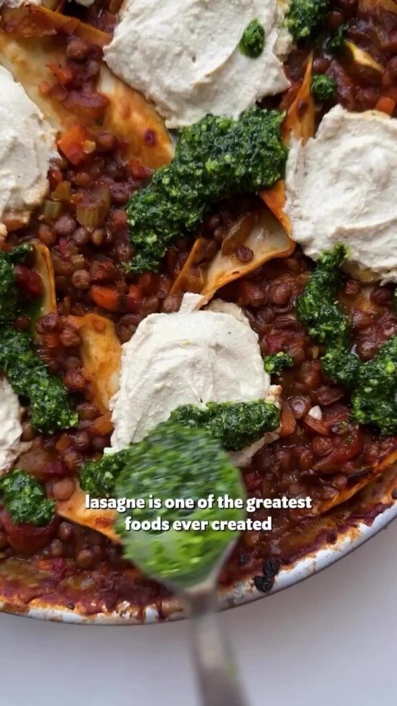 One Pan Lentil Lasagne