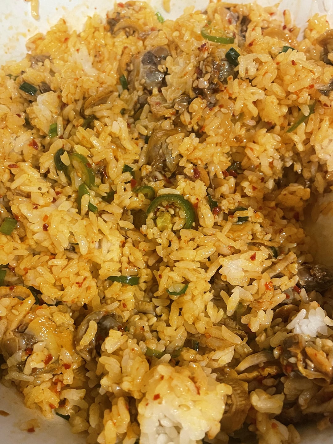 Cold Clam Marinate mixed with rice Dining and Cooking