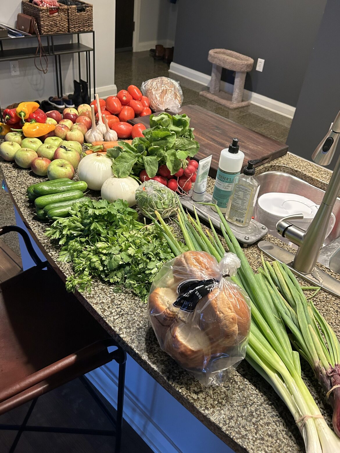 $84 at a Pittsburgh farmers’ market (from September)