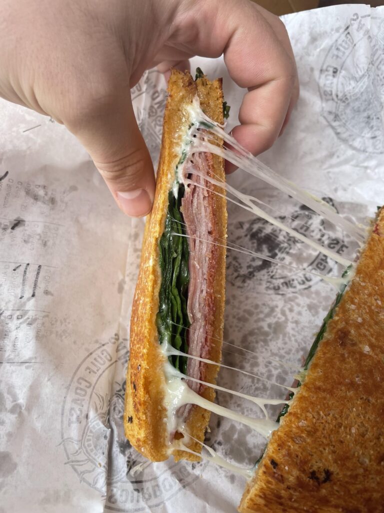 Italian from Gulf Coast Sourdough in Tampa on roasted red pepper sourdough