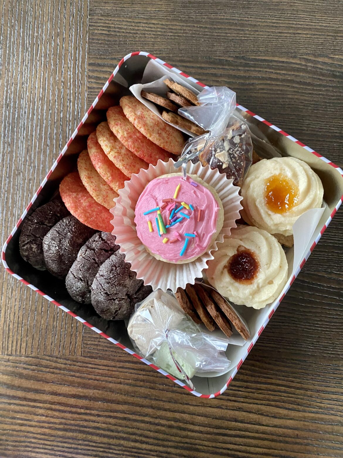 A few Bravetart recipes in my cookie tins this year