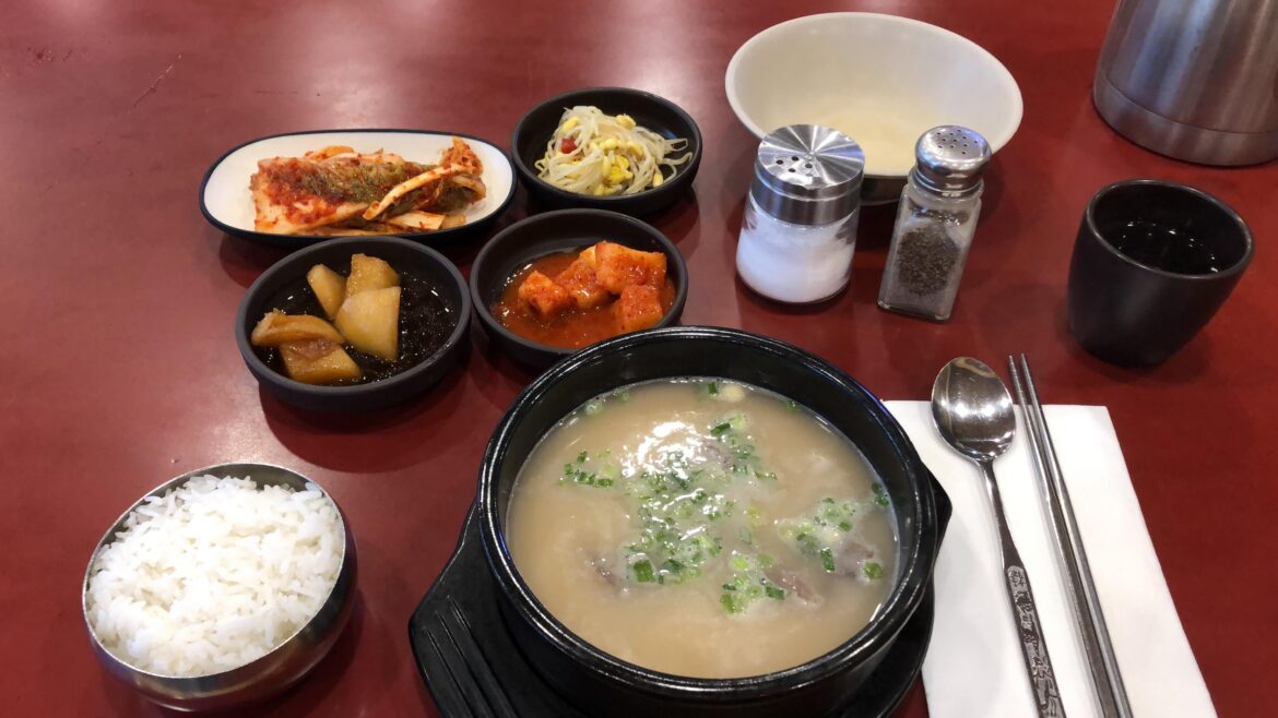 Seollongtang with dang-myun for one