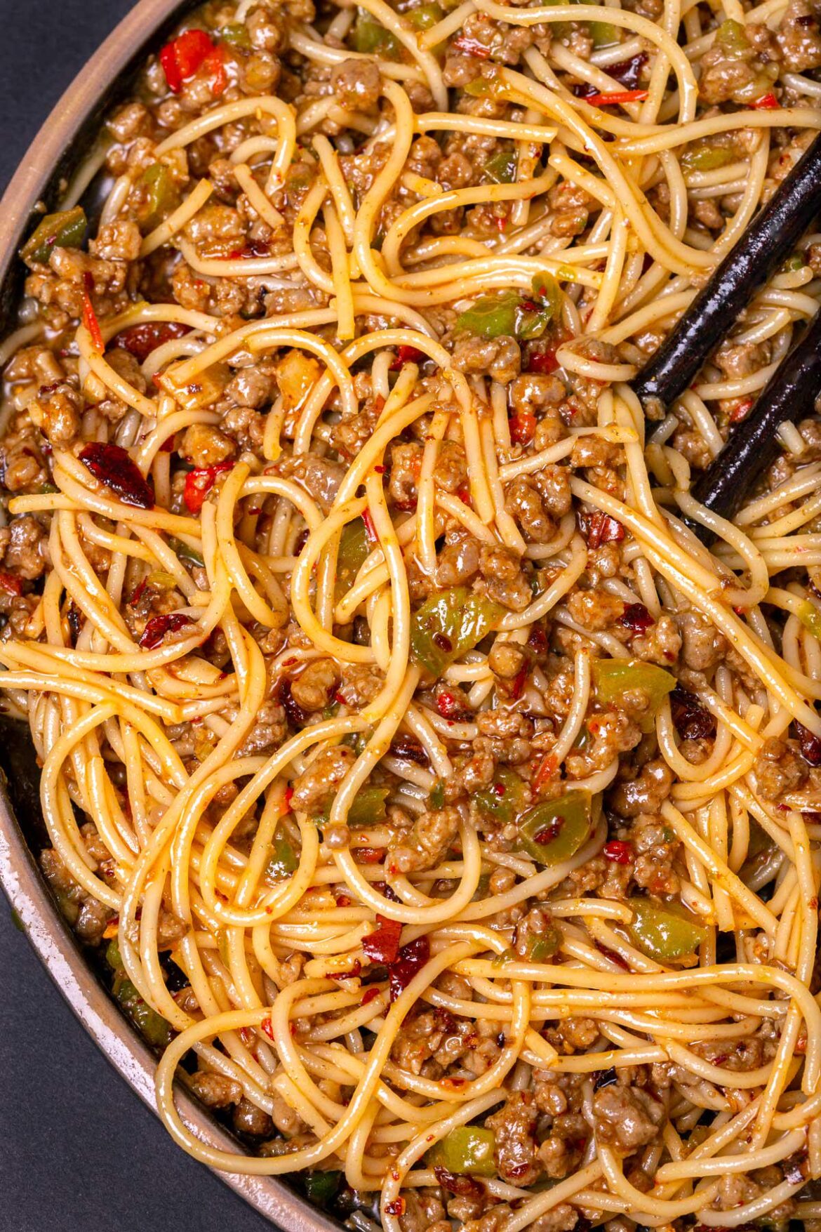 Chinese Style Pasta with ground beef and bell pepper - Eat or Pass?