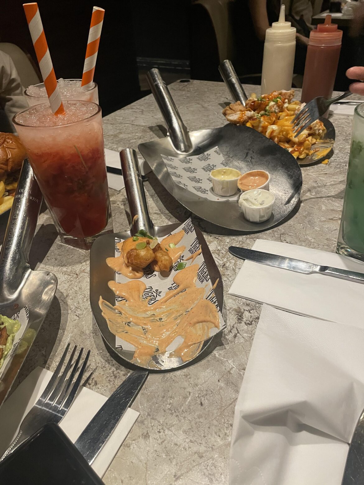 Shovelling food into my mouth?