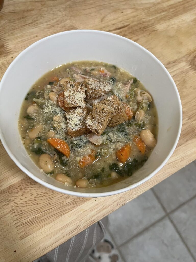Small batch white bean soup