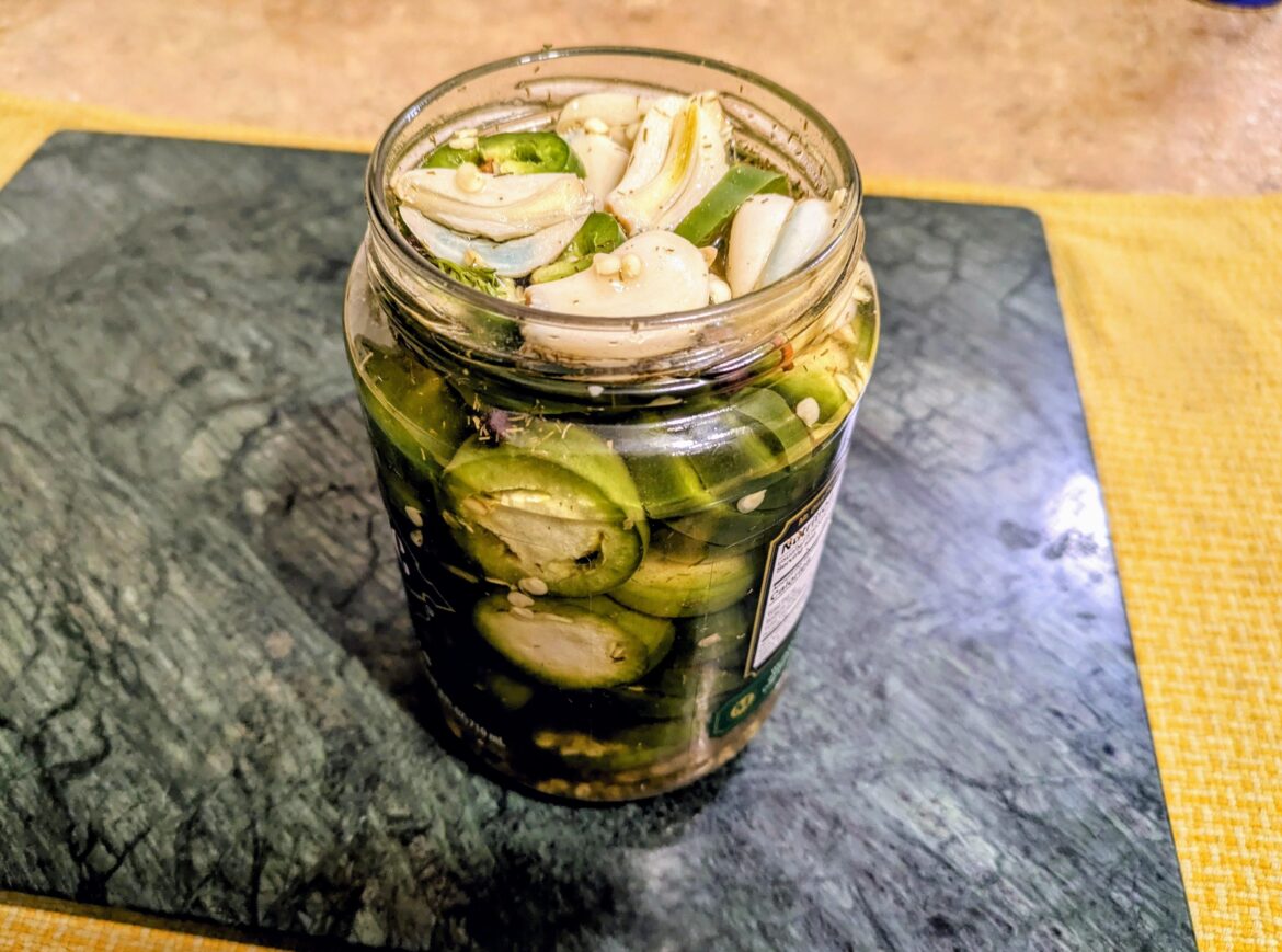 Cold pickled jalapenos are the best, we don't buy the grocery store mush anymore