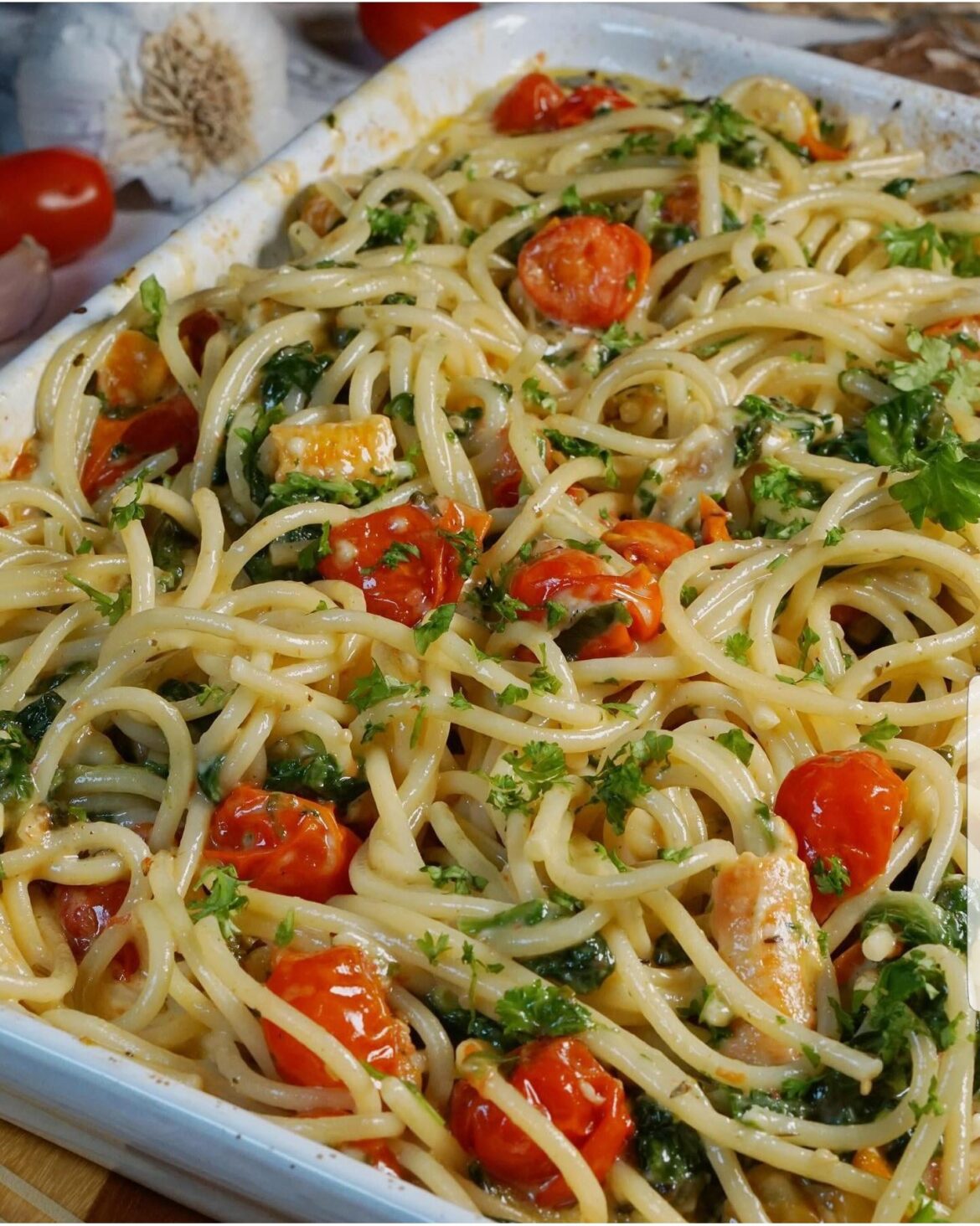 Baked camembert pasta