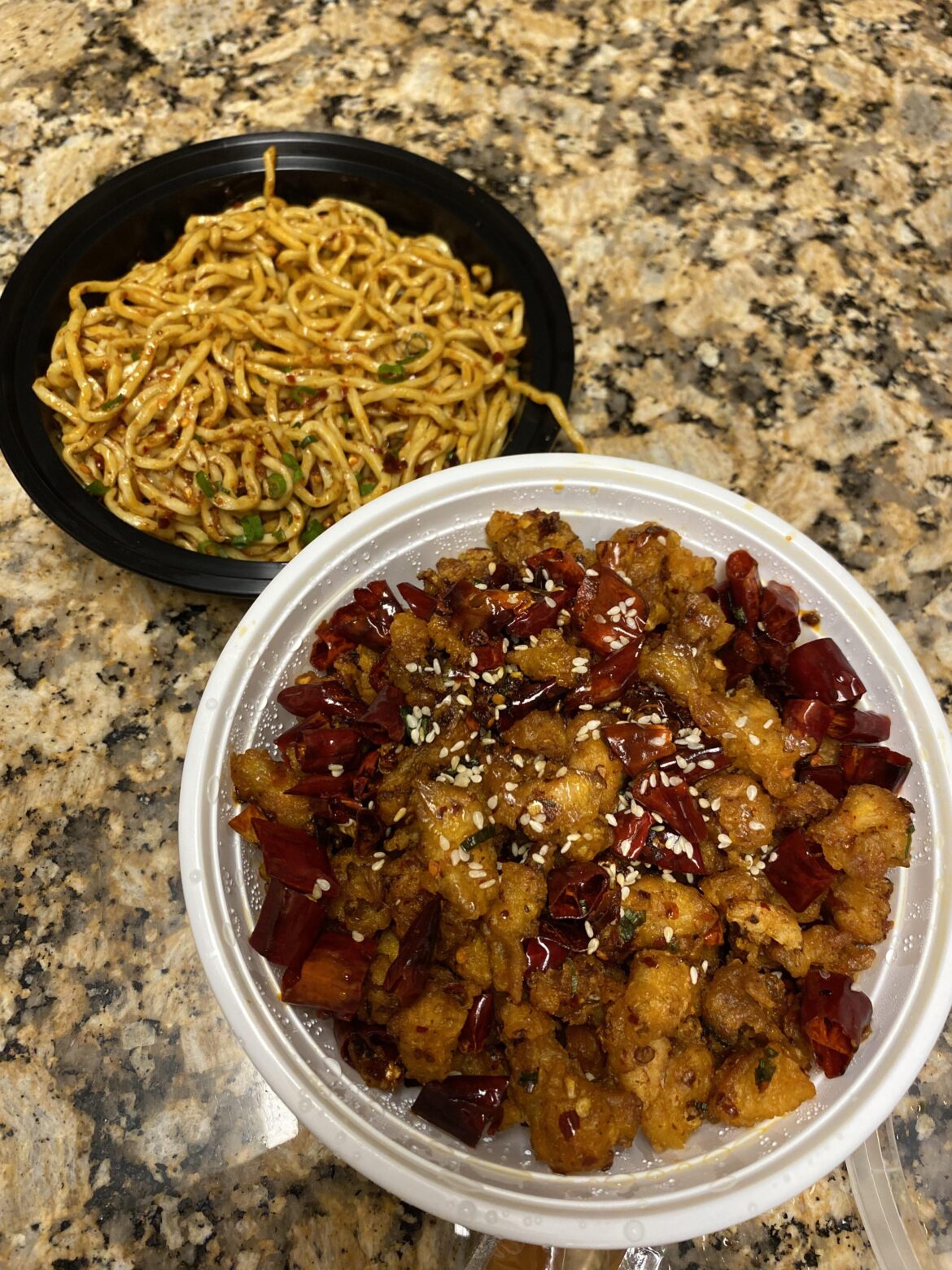 Chicken with Szechuan peppers