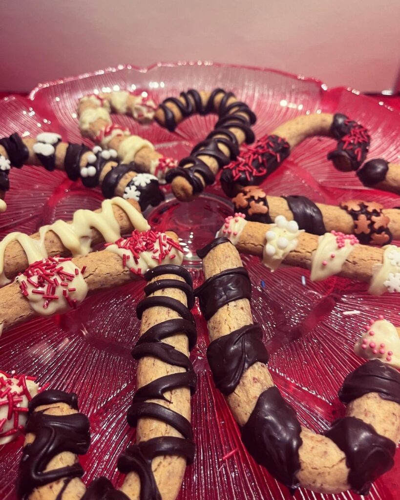 Candy Cane Almond Cookies