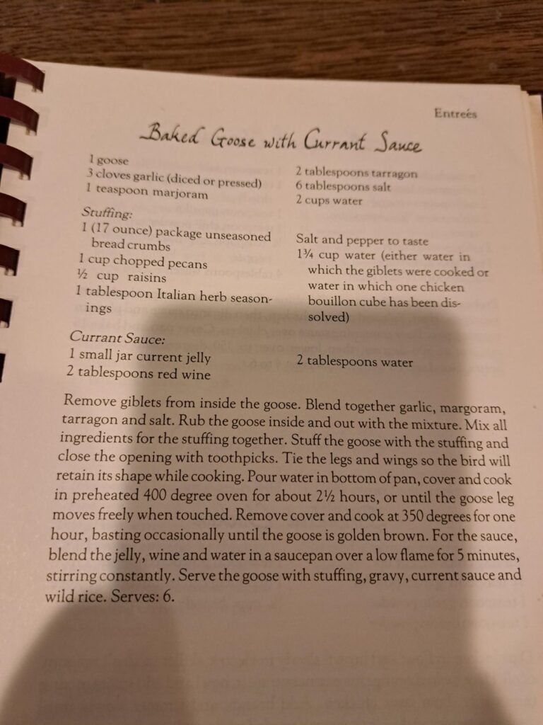Stuffed Goose cookbook pt2