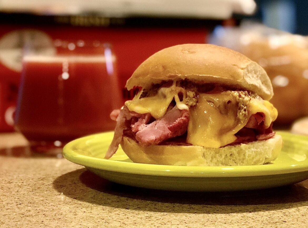 Sunday hot ham and rolls